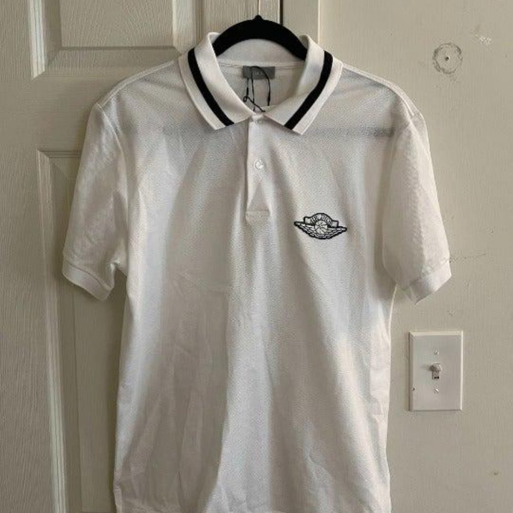 Dior x Air Jordan Air Dior Wings Cotton Short Sleeve Polo